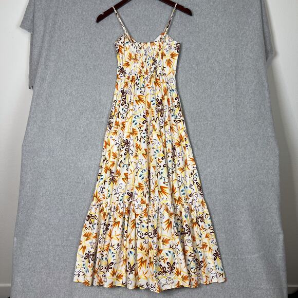 A.L.C. Lilah Floral Sleeveless Maxi Dress Size 2 Side Pockets - Picture 5 of 11